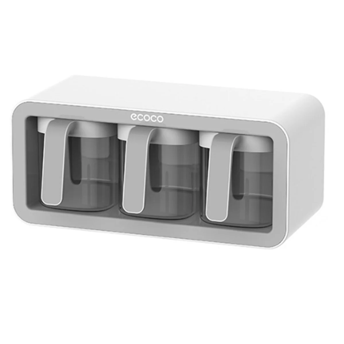 Wall Mounted Seasoning Box Spice Storage Rack Seasoning Organizer Kitchen Accessories Salt Jar Shaker Container