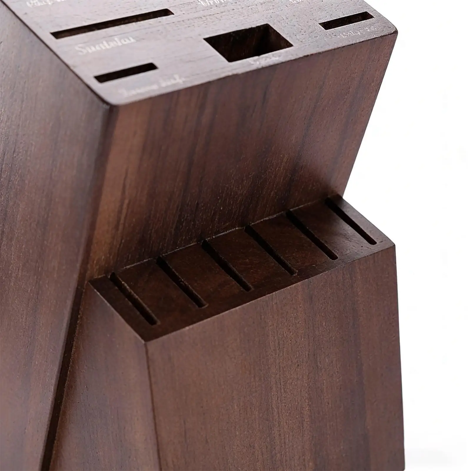 

Деревянная подставка для кухонных ножей на 14 слотов, держатель для ножниц, для кухонной столешницы, для дома и квартиры