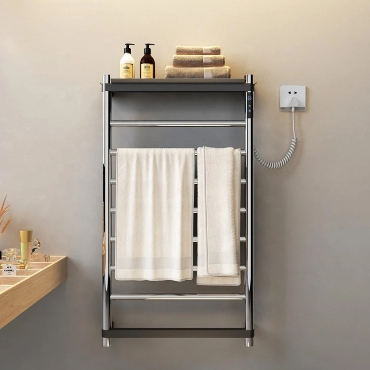 Stainless steel intelligent hanging towel rack bathroom accessories electric towel rack with rack electric towel warmer
