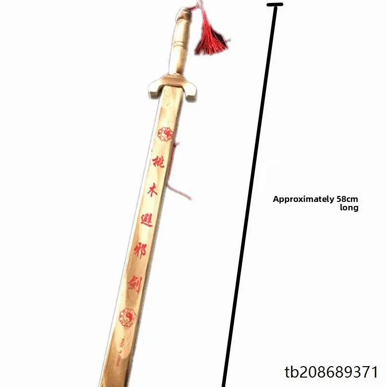 إكسسوارات أداء مسرحي للهالوين، سيف خشبي حقيقي من خشب الخوخ، إكسسوار زي الزومبي، زي نسائي للمسرح الصيني التقليدي