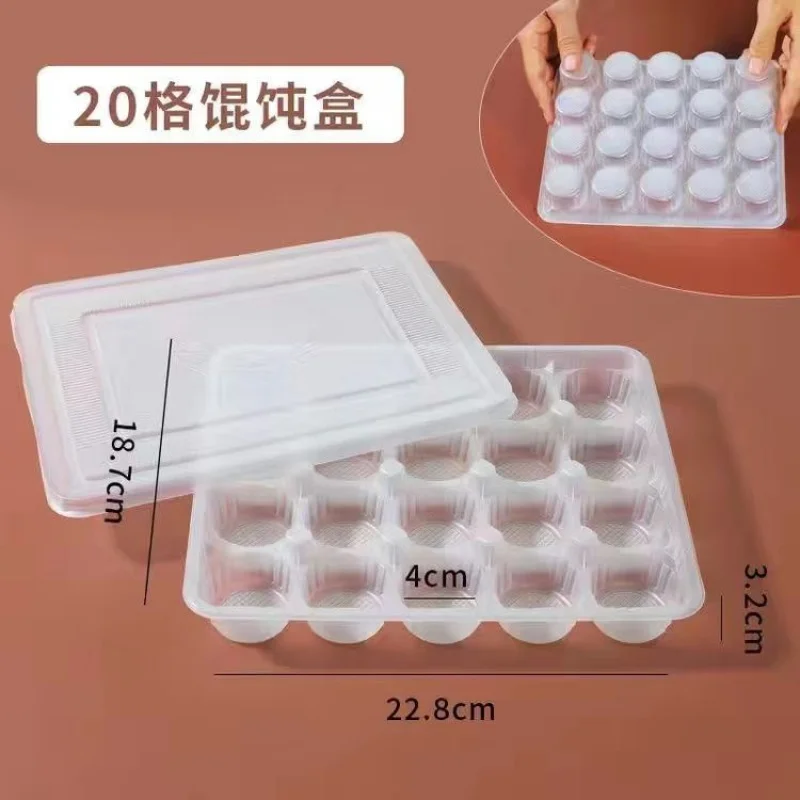 【Packing Box】Fresh Disposable to-Go Box Disposable Wonton Box Takeaway Special Lunch Box Quick-Frozen Dumpling Box Dumpling Stea