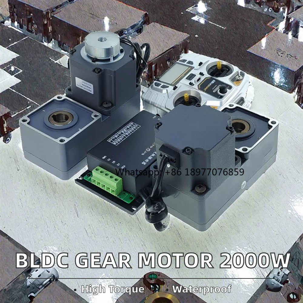 Brushless DC Gear Motor Gearbox 1000W Driver Remote Control Brake for Carrier AGV Car Home Appliance Boat