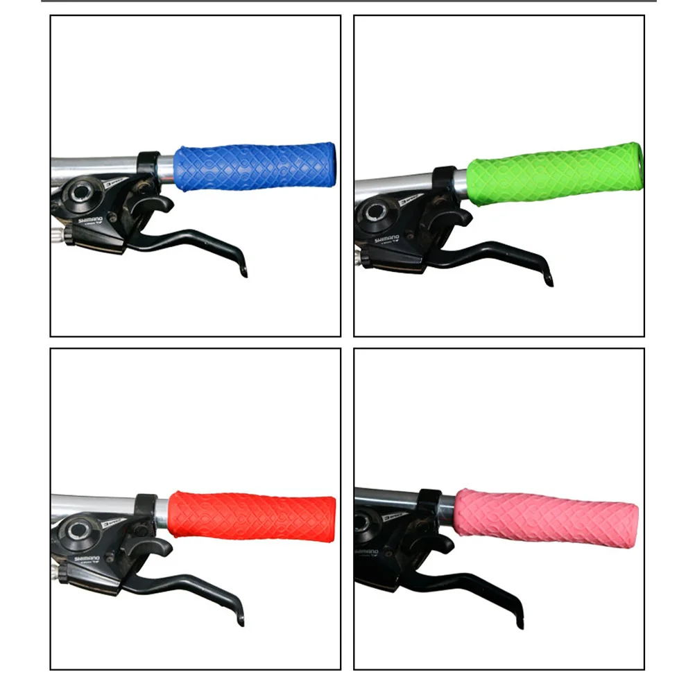 

Silicone Bike Handle Grips Ergonomic Non-Slip For Cruiser Electric Mountain Tricycle Scooter Kids Bikes Green