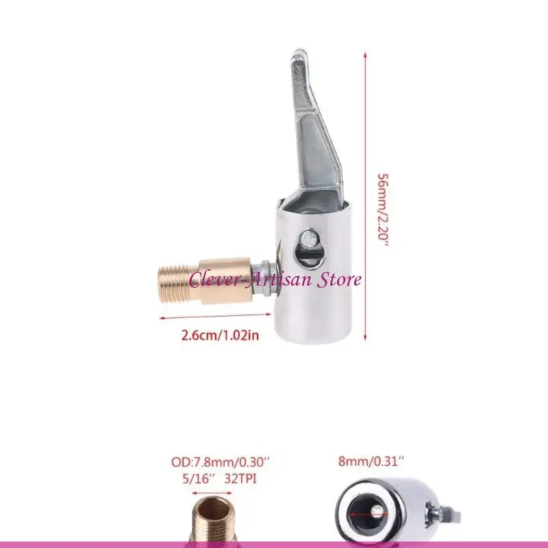 E06B Tire acero inoxidable Cucks Accesorios compresor aire Boquilla inflación neumáticos Aire Chucks para para