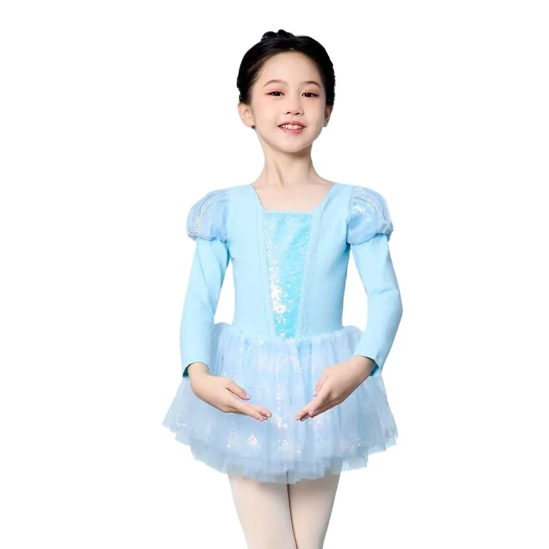 

Ballet Leotards Children Dance Clothes Velvet Autumn and Winter Long Sleeves Girls Tutu Dance Clothes Tutu Leotards for Girls