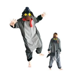 Zipper Hyena Onesies Women Men Cosplay Dog Adult Kigurumi Animal Pajama Cartoon  Festival Homewear Winter Warm Suit Overalls