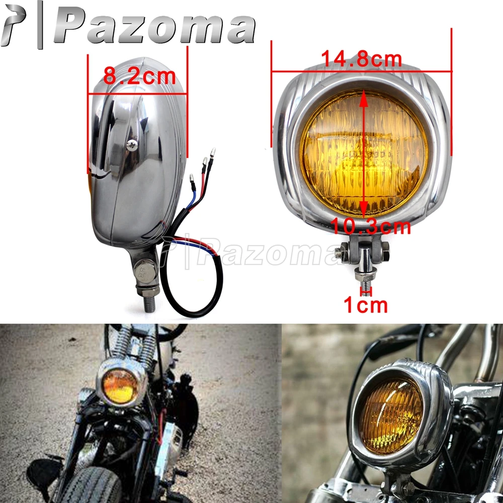 Universal Motorcycle Headlight Retro Hi/Lo Beam Front Light Bobber Headlamp For Harley Chopper Dyna Suzuki BMW Cafe Racer Custom