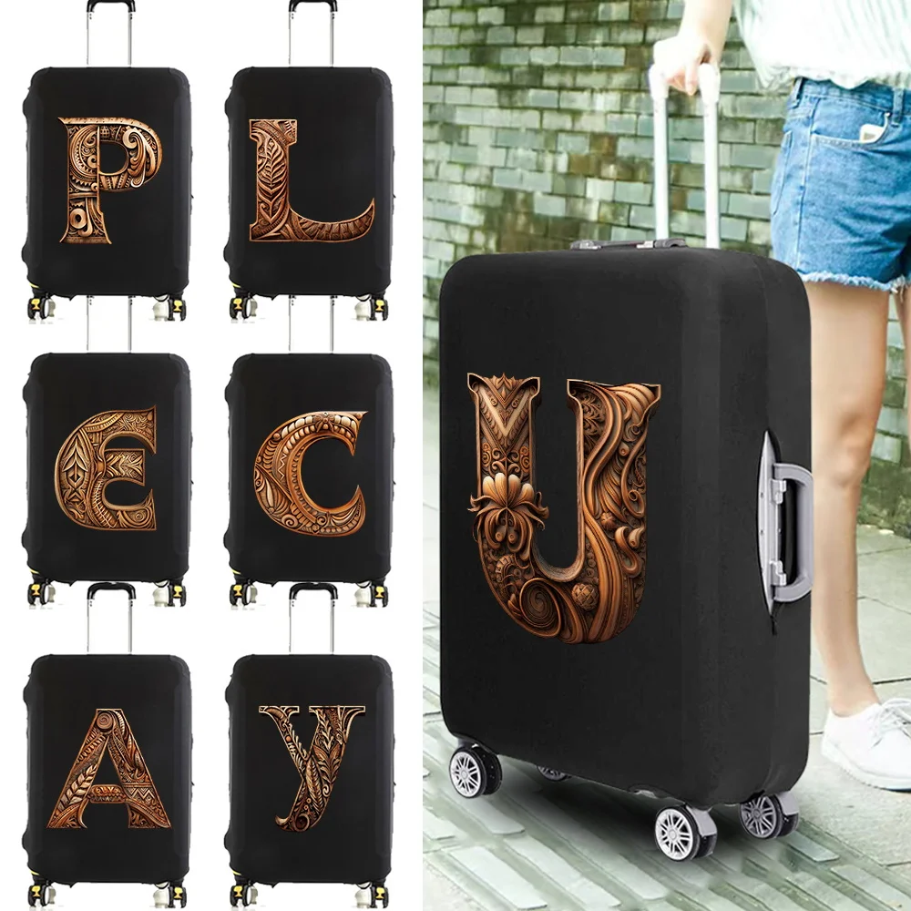 Luggage Covers Travel needments Reusable Travel Luggage Wood Art  Series Suitable Luggage 18-32inch Reusable Washable 2024