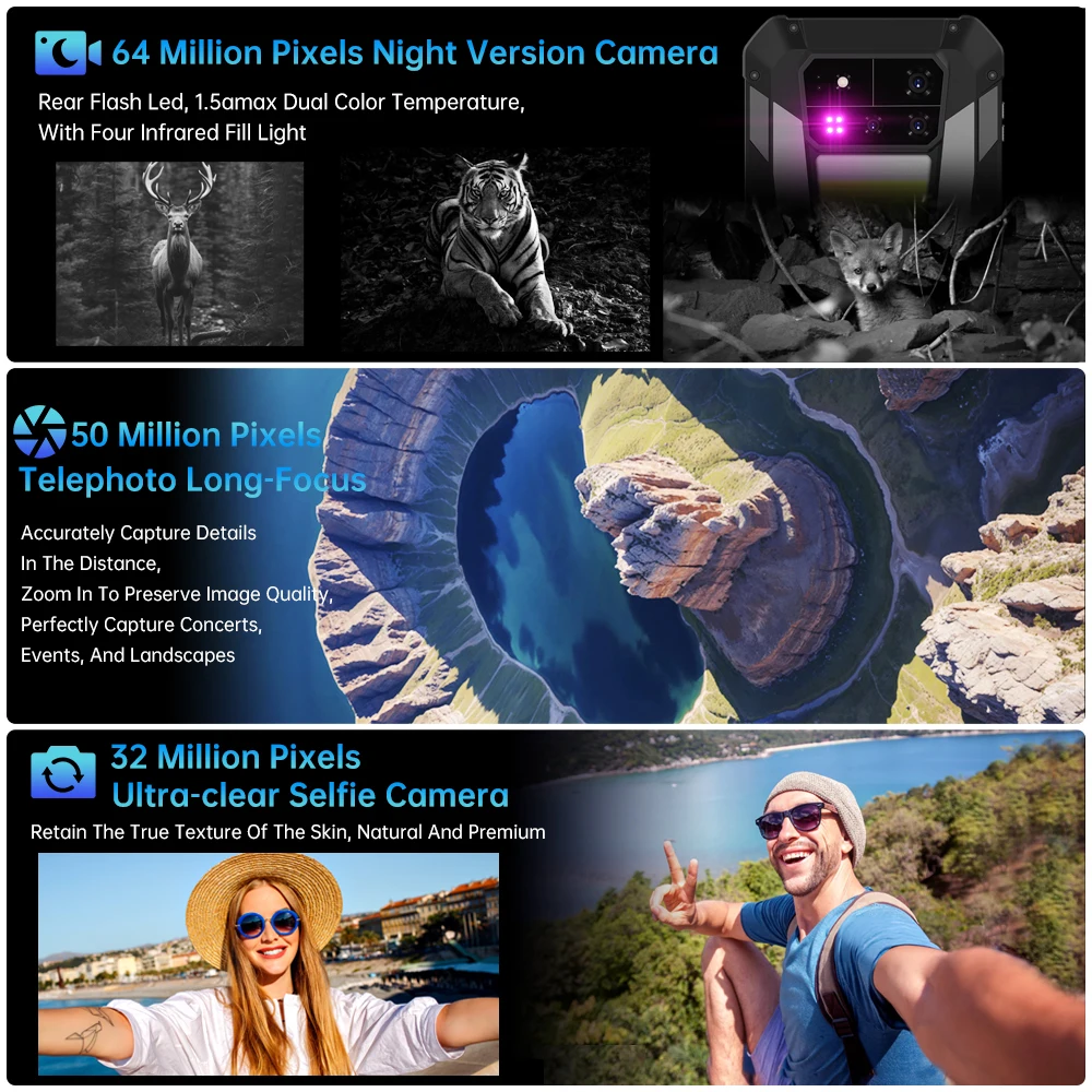 8849 Tank 4 Pro Unihertz 5G AI Proyector resistente Smartphone 1TB + 36G Dimensidad 8300 AMOLED 3K Android 14 6,78»120HZ 11600mAh 7