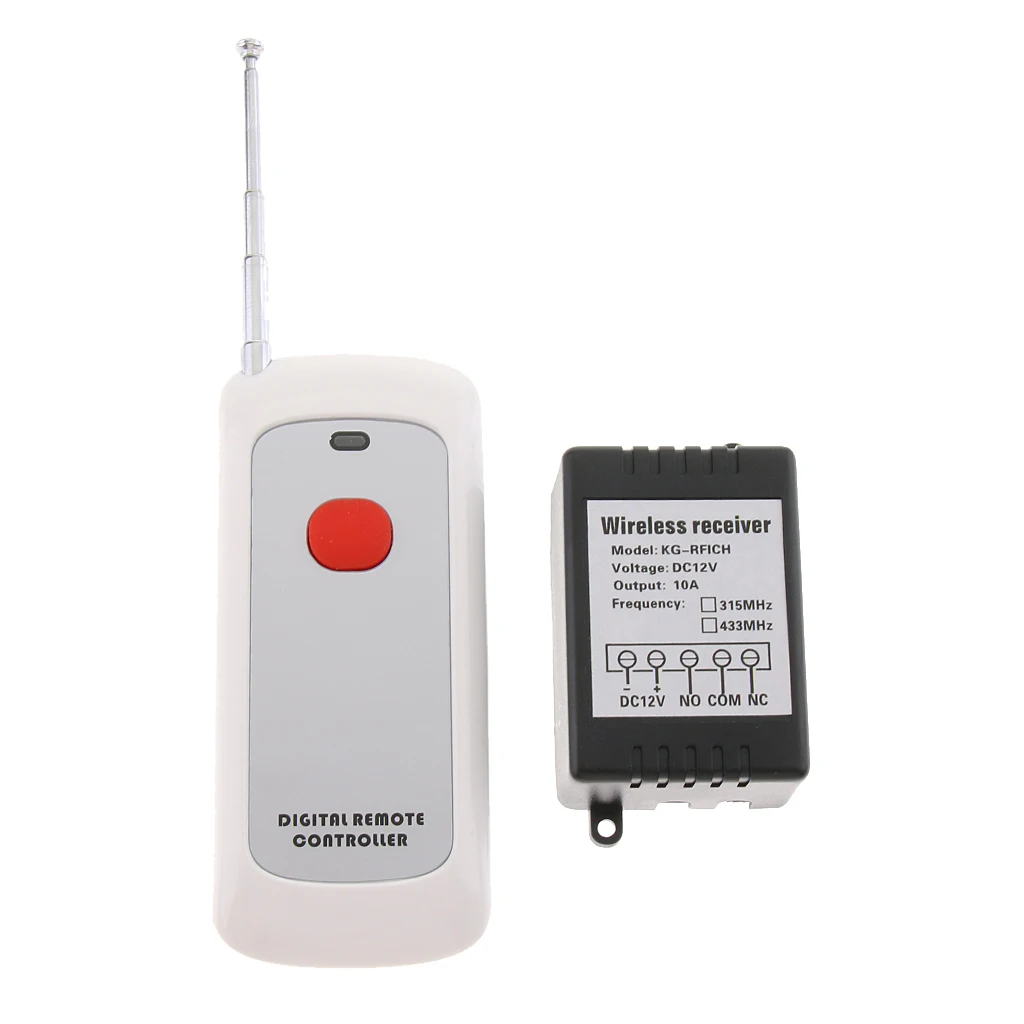 

12V 10A Wireless Remote Control Switch RF Remote Controller with Receiver for