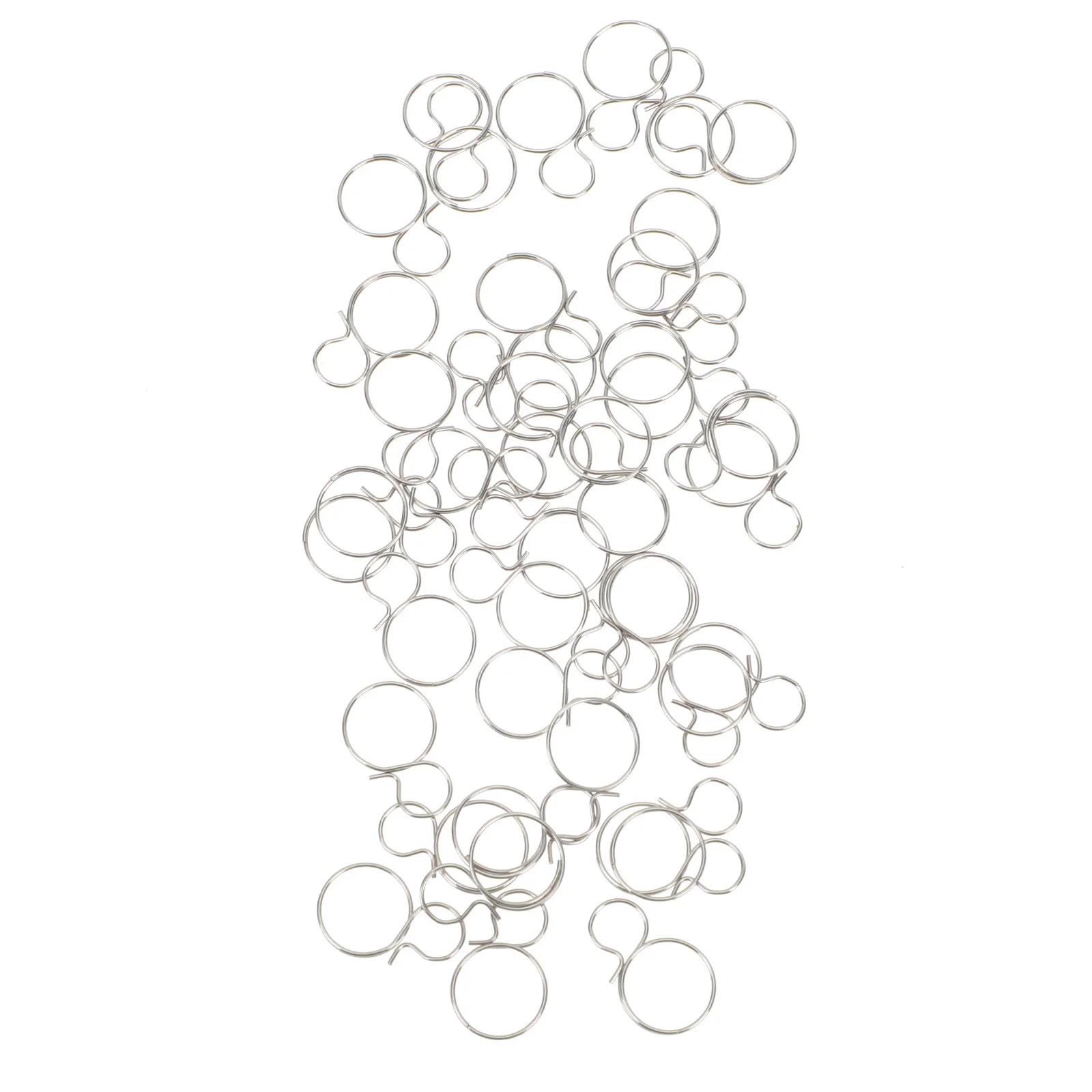 

40pcs Closed Loop Lamp Fixture Parts Metal Chandelier Connection Ring For Diy Decor Octagon Beads Connector Lamp