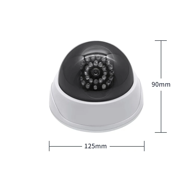 Imagem -04 - Falso Manequim Cctv Câmera com Led Vermelho Câmera Dome Branco ir Power Via 2aa Bateria Sistema de Segurança Vigilância Assuar o Ladrão 28 Pcs