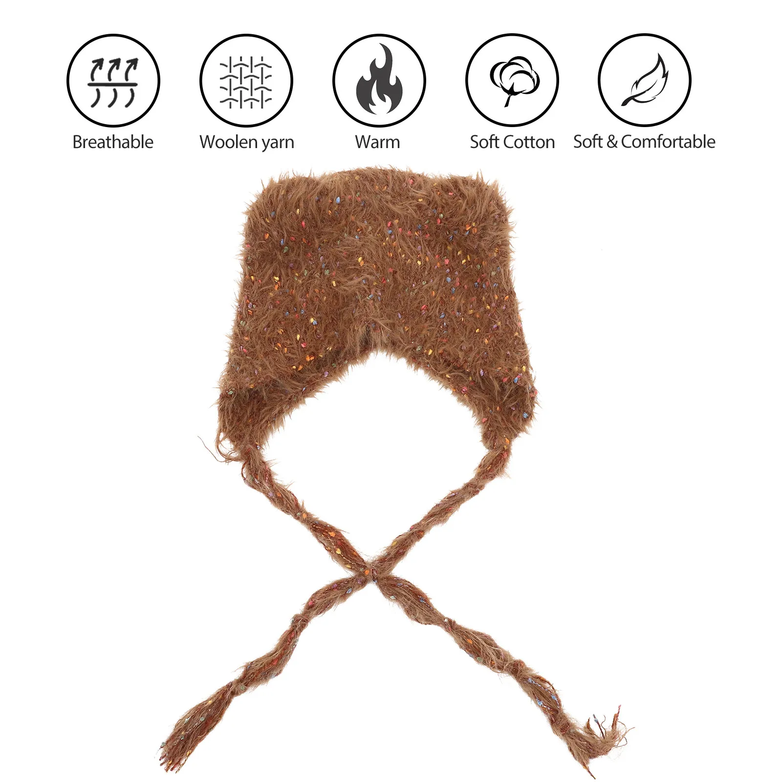 Winter Hat Warm Knit Cap Comfortable Stretch Outdoor Hat Breathable Lightweight Thick Warm Winter Protector for Women