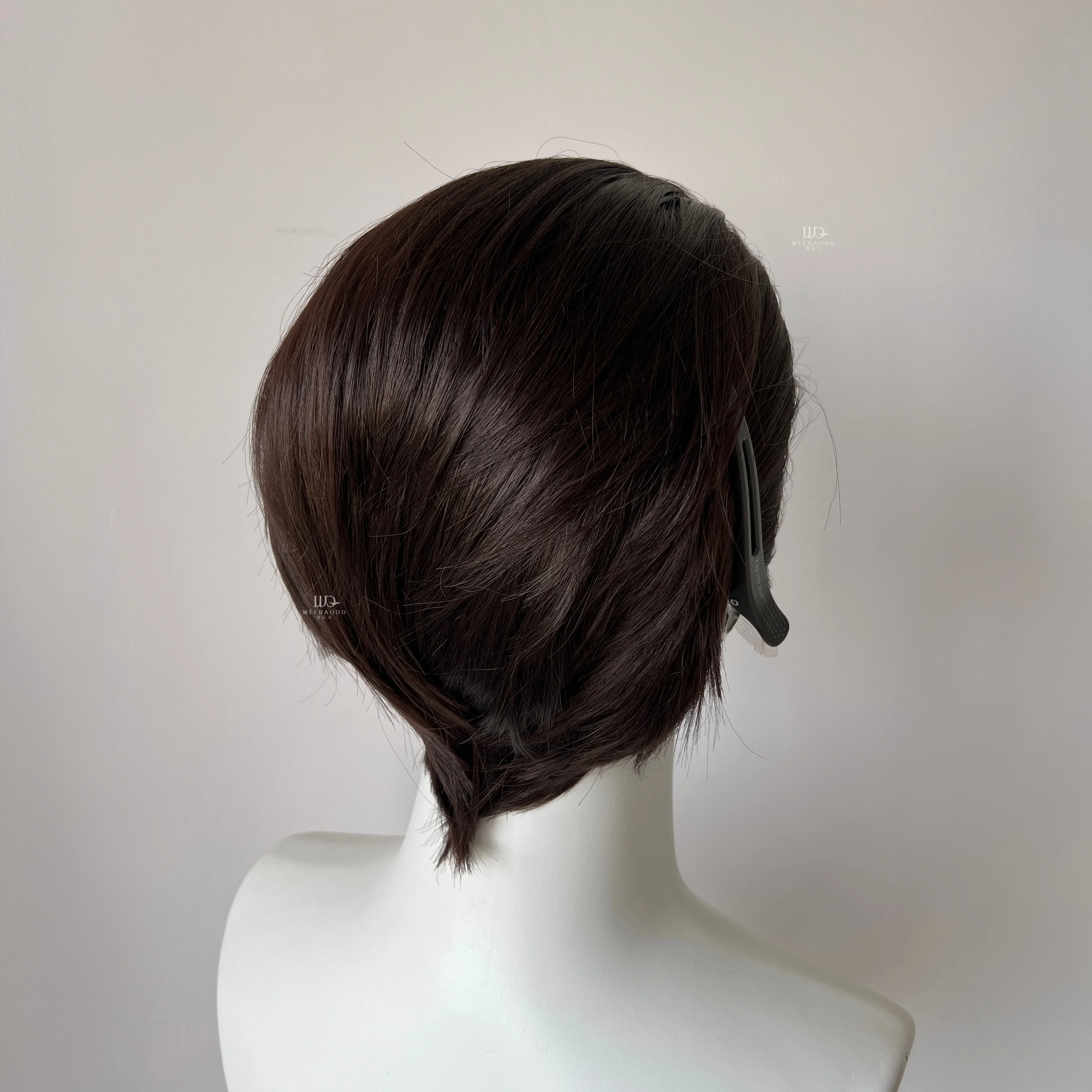 Widow‘s Peak Dark Brown 13*4 Lace Front Wig for Man Sliver Blonde Synthetic Wigs Heat Resistant Fiber Hair Wig for Cosplay