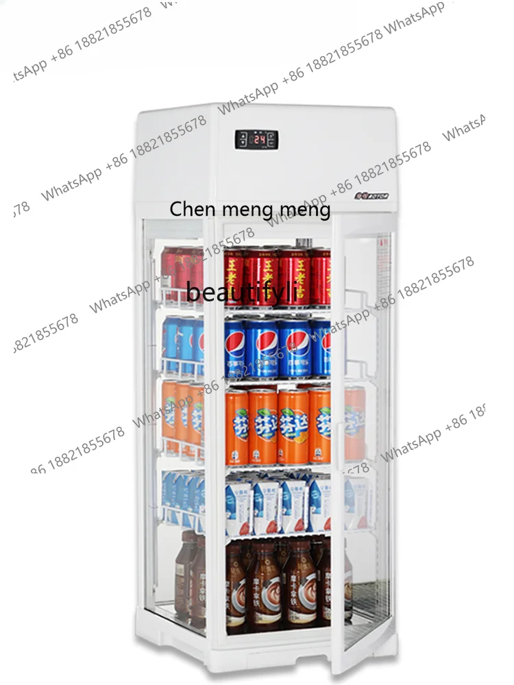 

Desktop Refrigerated Cabinet Barbecue West Point Cake Counter Four-Sided Glass Drinks Beverage Cabinet
