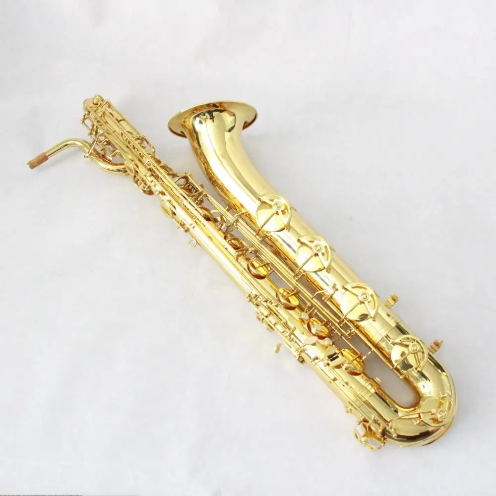 High Quality Professional  Brass Material Gold Lacquer Eb Tone Baritone Saxophone