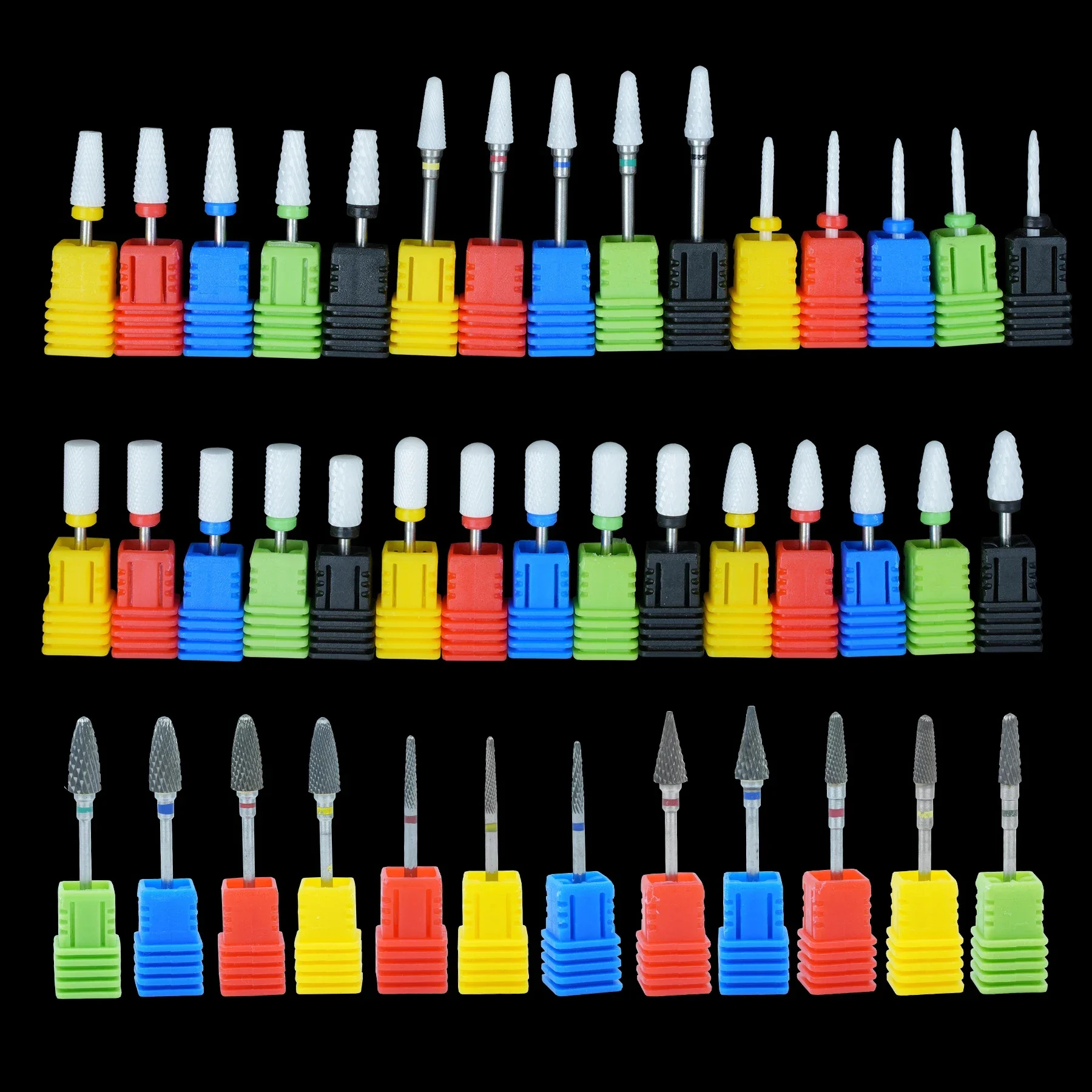 Nieuwe Kegelcarbide Wolfraam Nail Bit Manicure Boor Voor Frees Nagelvijlen Buffer Nail Art Apparatuur Accessoire