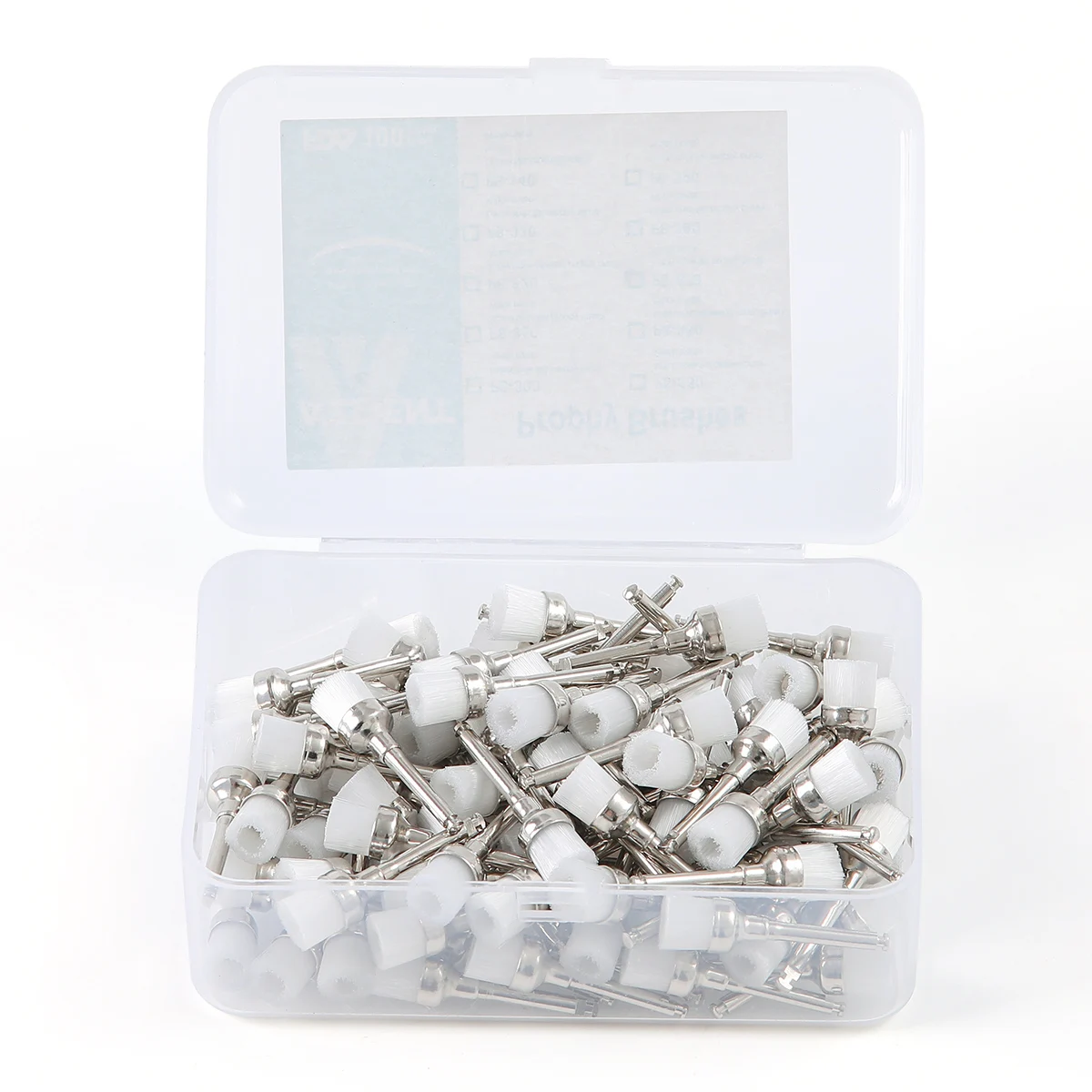 AZDENT 100 teile/schachtel Dental Nylon Schüssel Polieren Polierer Prophy Pinsel Flache Form RA Latch Typ Einmalige Verwendung Dental Materialien – Detail 2