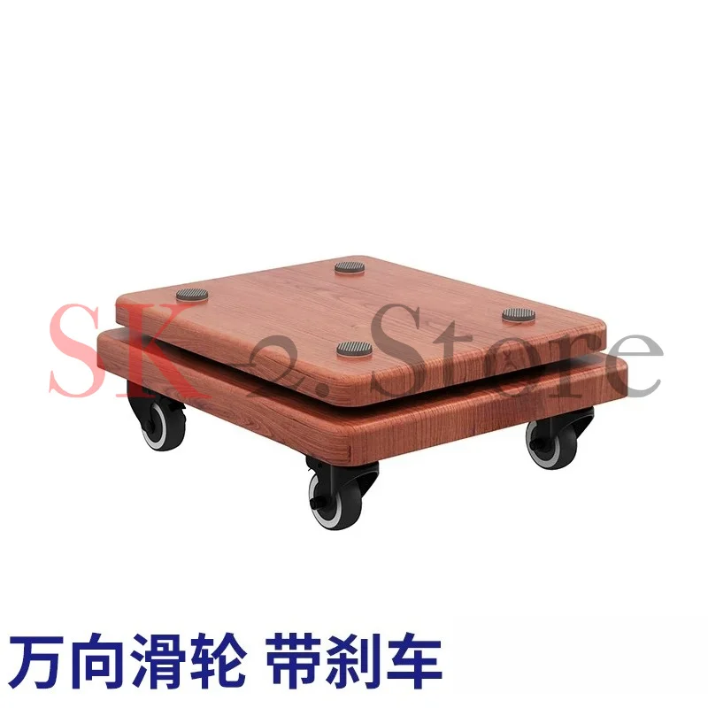Speaker Base Tray, Shockproof Floor-Standing Speaker Subwoofer Stand, Double-Layer Universal Caster Shock-Absorbing Pad