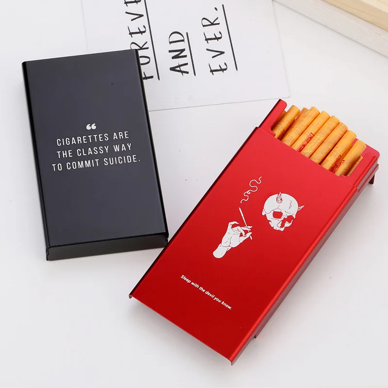 Slim Long Cigarette Box Case Cover Thin Cigarette Case Box Hard Cigarette Storage Case Box Tobacco Box Cigarette Box Case Holder