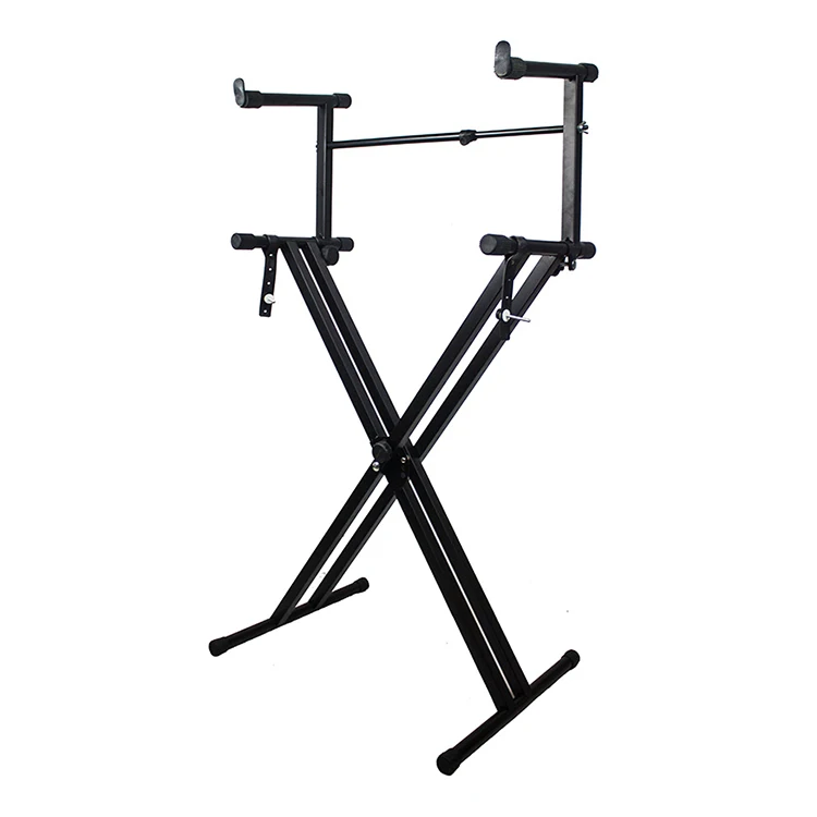 

Musical Instrument Accessories Piano Double-x Adjustable Keyboard Stand With Handle Steel Telescopic Rod