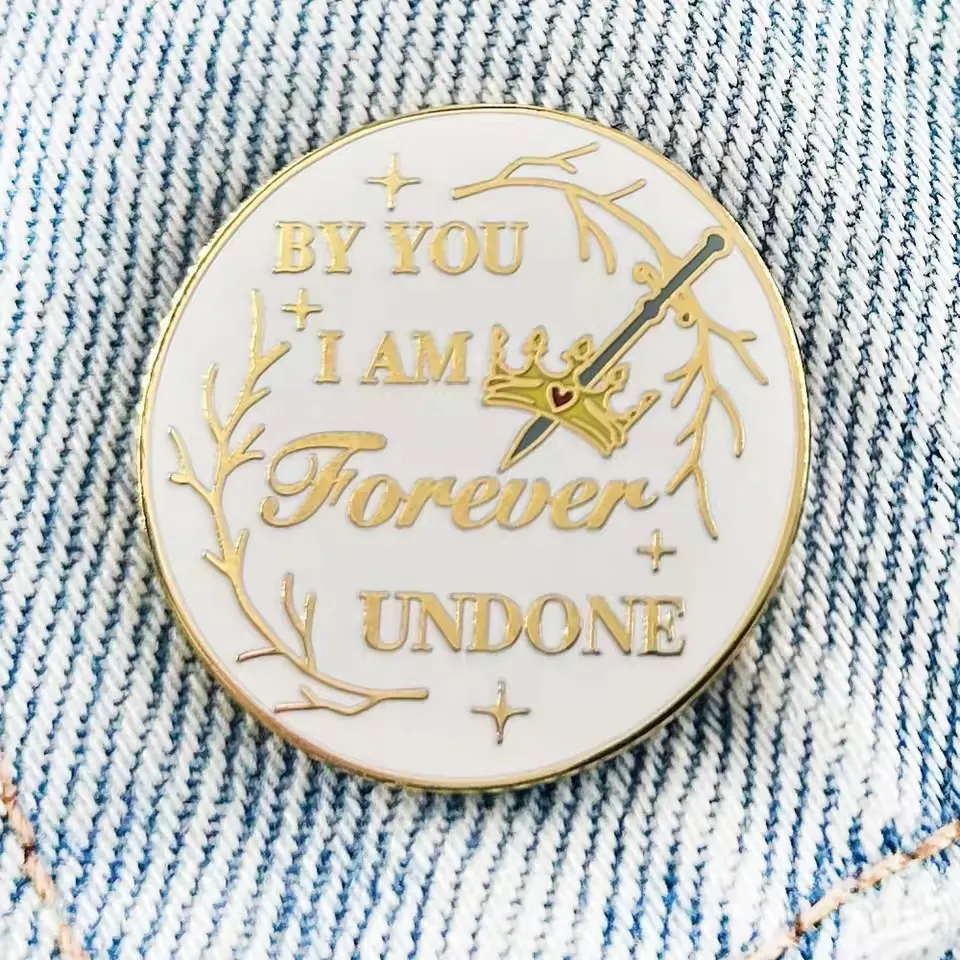 

By You I am Forever Undone Lapel Enamel Pins The Cruel Prince Inspired Brooch Jude Duarte Cardan Greenbriar Peripheral