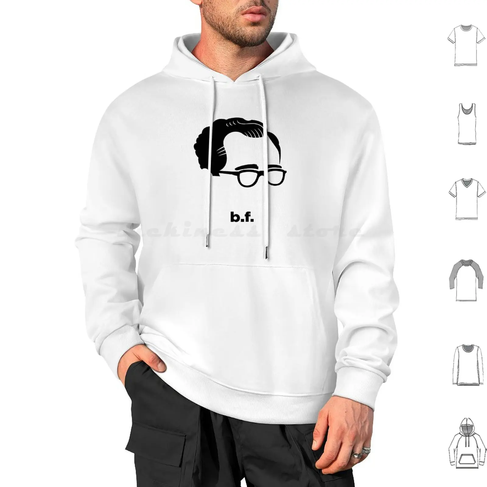 Bf Skinner ( Hirsute History ) Hoodie cotton Long Sleeve Brain Funny School Psychologist Psychiatrist Major Psych