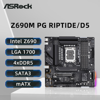 ASRock Z690M PG RIPTIDE/D5 Motherboard Supports i9-14900K i7-12700K i5-12400F CPU LGA1700 4xDDR5 USB3.2 Gen2 M.2 PCIe 5.0 mATX