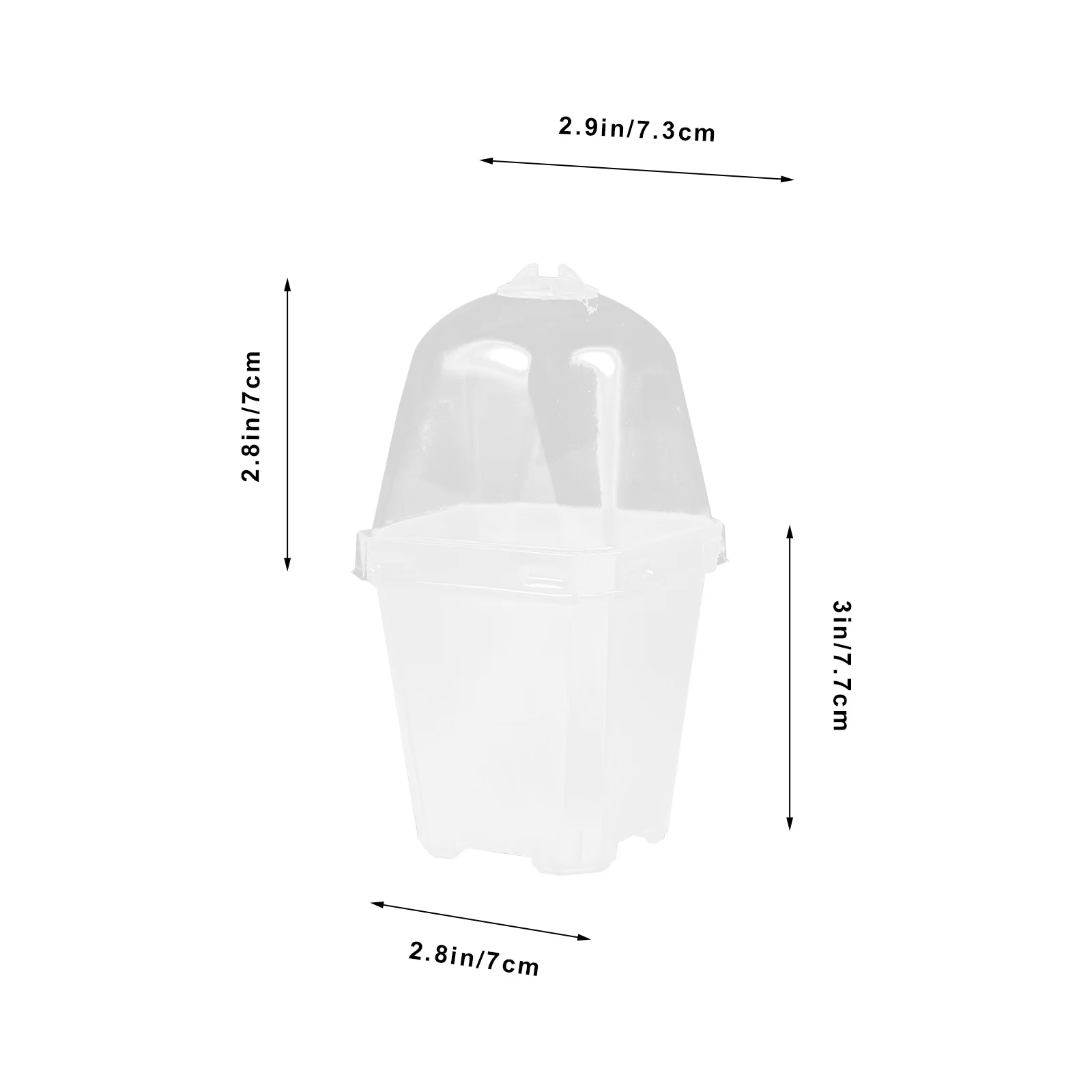 20 set Flower Pot Lid Thicken Semi-Transparent Plastic Planter With Drainage For Nursery Garden Succulent Indoor Outdoor Use