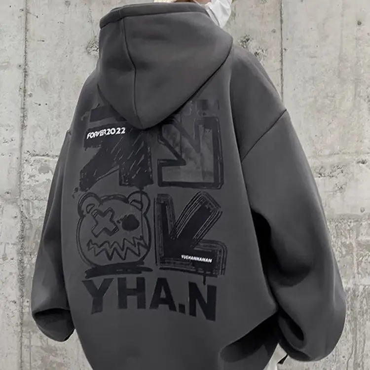 

Men's Thiened Fce Hoodie Sweatirt Large Size 300 Pou Autumn Winter American Retro Sle Couple Matching Outerwear