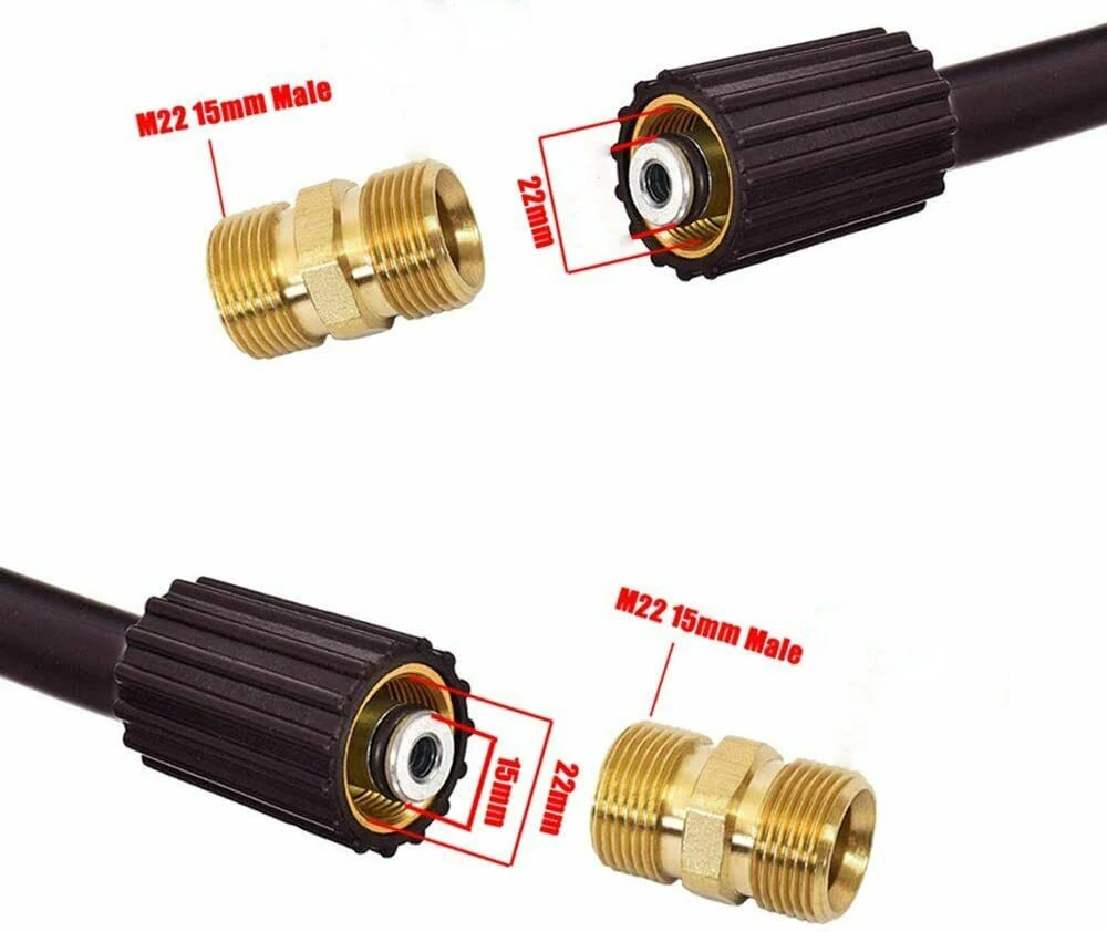

M22/15 Mm To Male Adaptor Power High Pressure Washer Pump Hose Outlet Connection Coupler Adaptor For Karcher