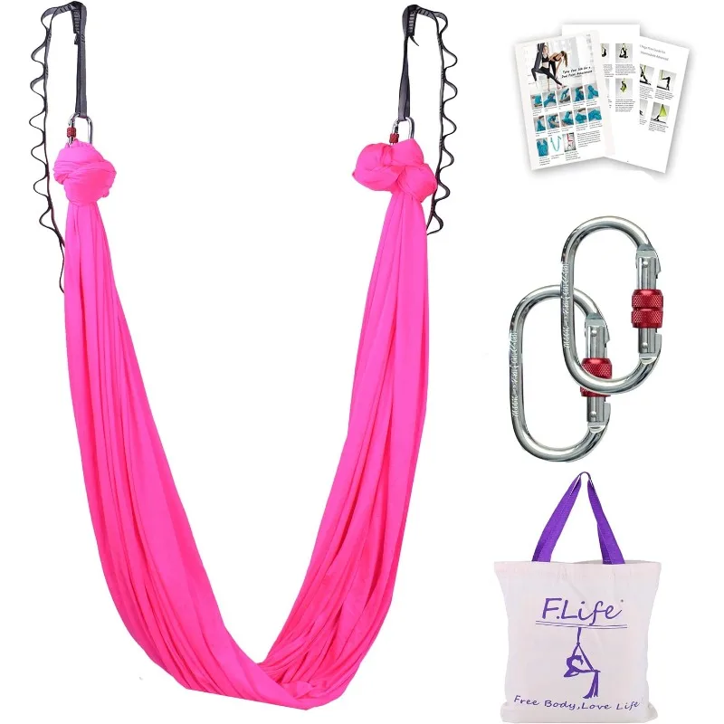 

Aerial Silk Yoga Hammock & Swing for yoga Inversion,Strength training,starter hardware kit