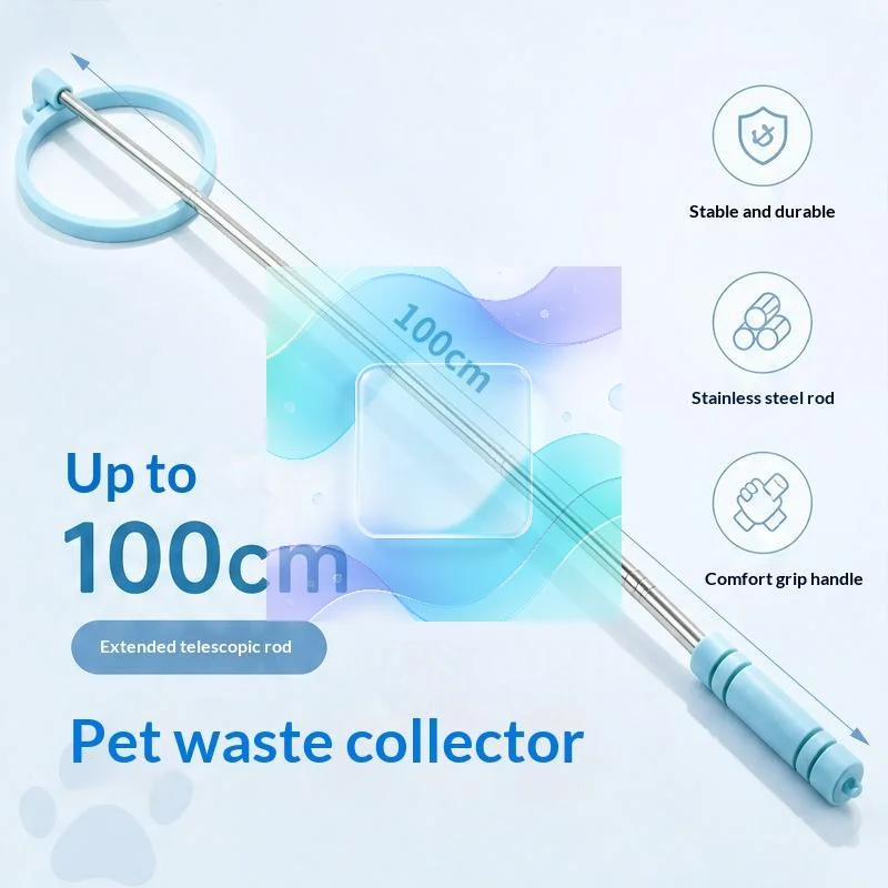 Portable Pet Poop Picker High Capacity Durable Dog Waste Shovel Ergonomic Handle Pooper Scooper for Daily Dog Walking Travel