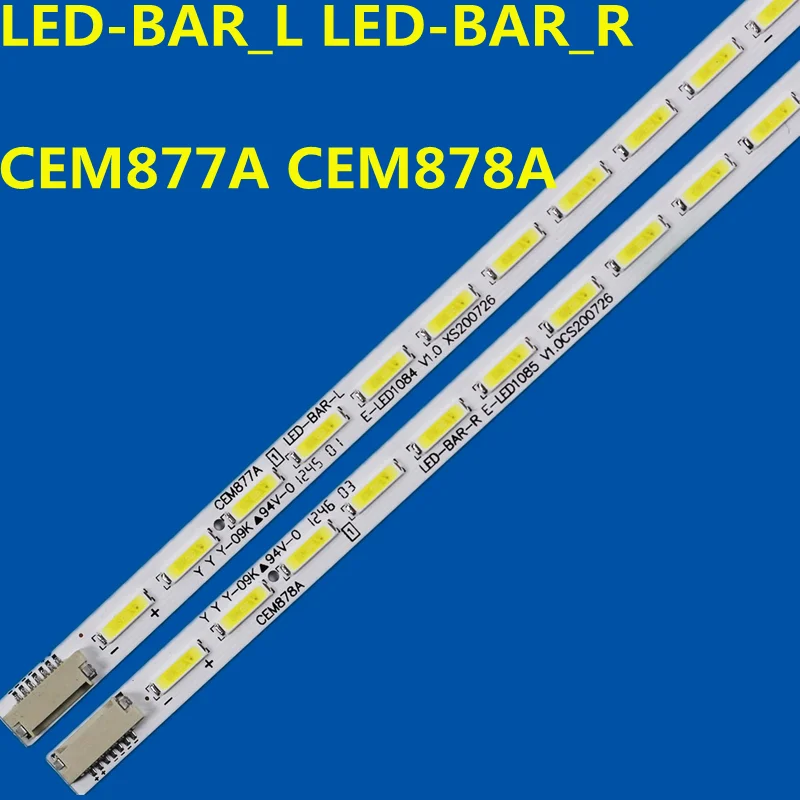 437mm LED Backlight Strip 44 leds (3V) LED-BAR_L LED-BAR_R For S harp 39'' TV CEM877A CEM878A LC39LE440M