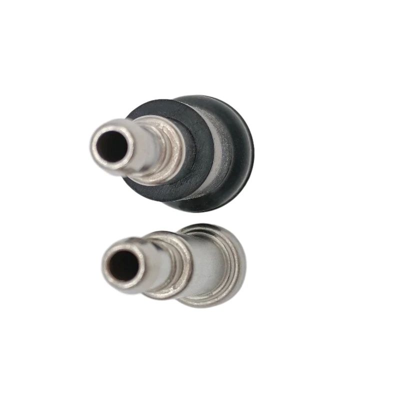 7.89-8mm fuel pipe quick female connector with stop valve and shut-off valve extended female stainless steel straight with clip