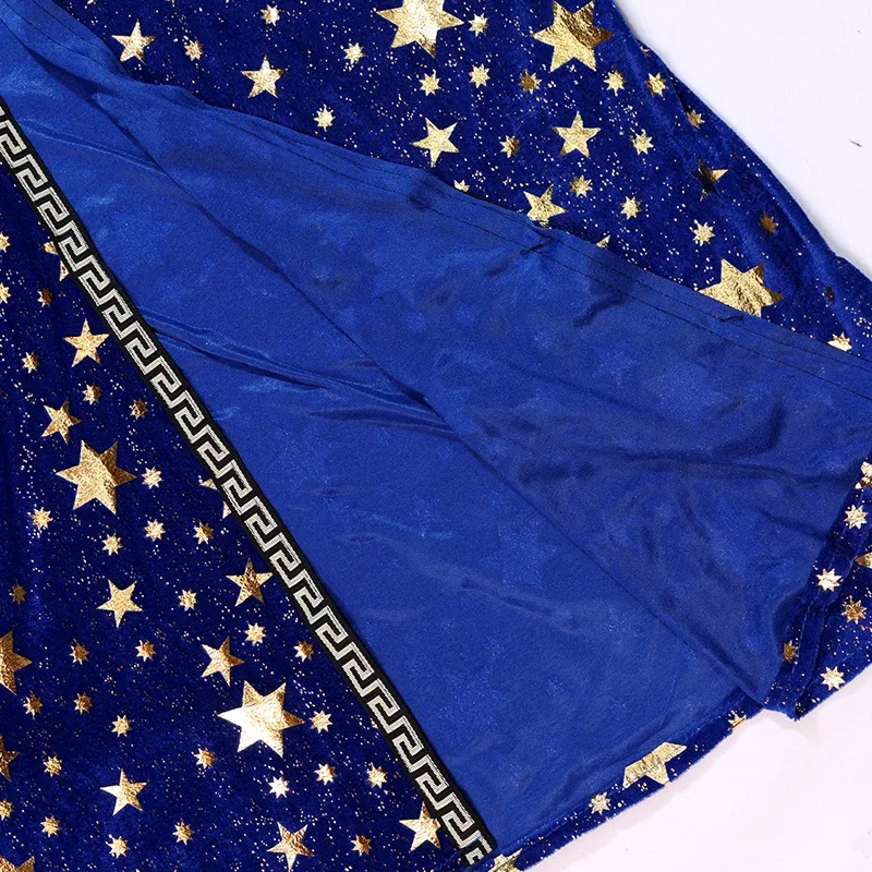 ZA01 الكبار أزياء الهالوين معالج التألق نجوم رداء مدبب قبعة حفلة تأثيري البدلة يتوهم ClothesZa0 @