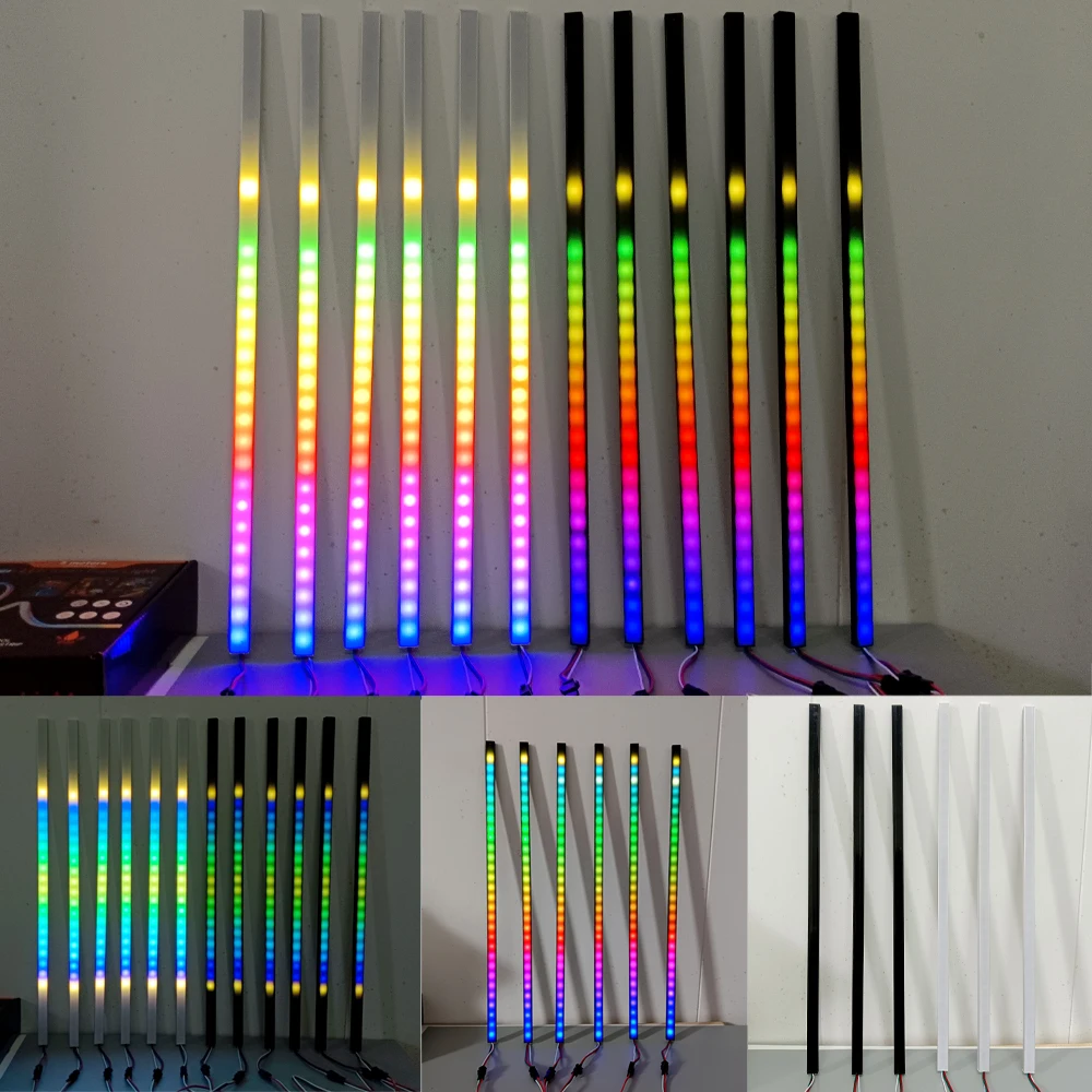 Music Rhythm LED Light Bar Kit DC5V RGB 60LEDs/m SP107E Bluetooth Controller Voice Control Audio Spectrum Sync Color Changing