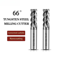TG High Precision CNC Milling Cutter with 66° tungsten steel and four blades for metalworking