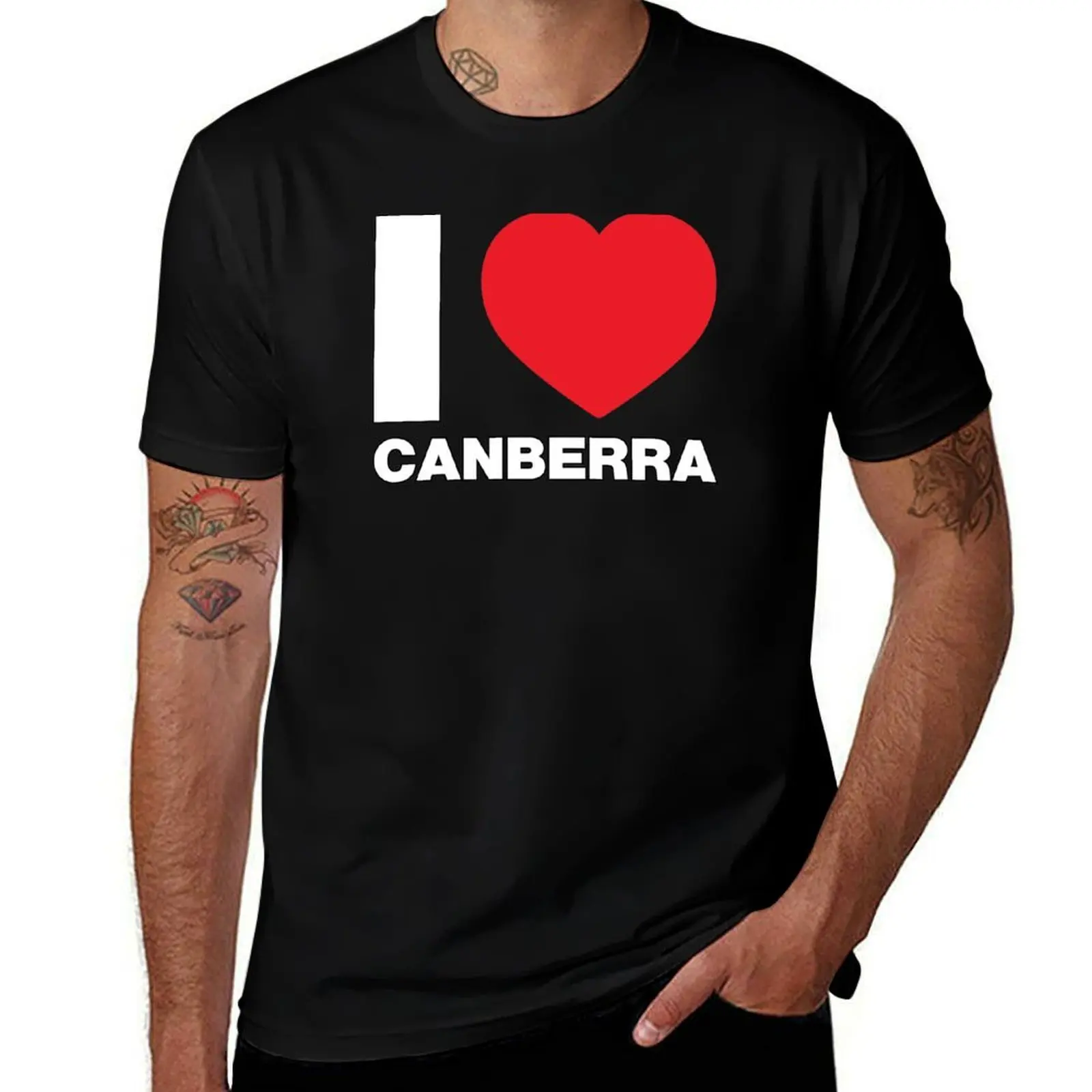 I Love Canberra, Australia T-Shirt All Weather Casual Short Sleeve T-Shirt