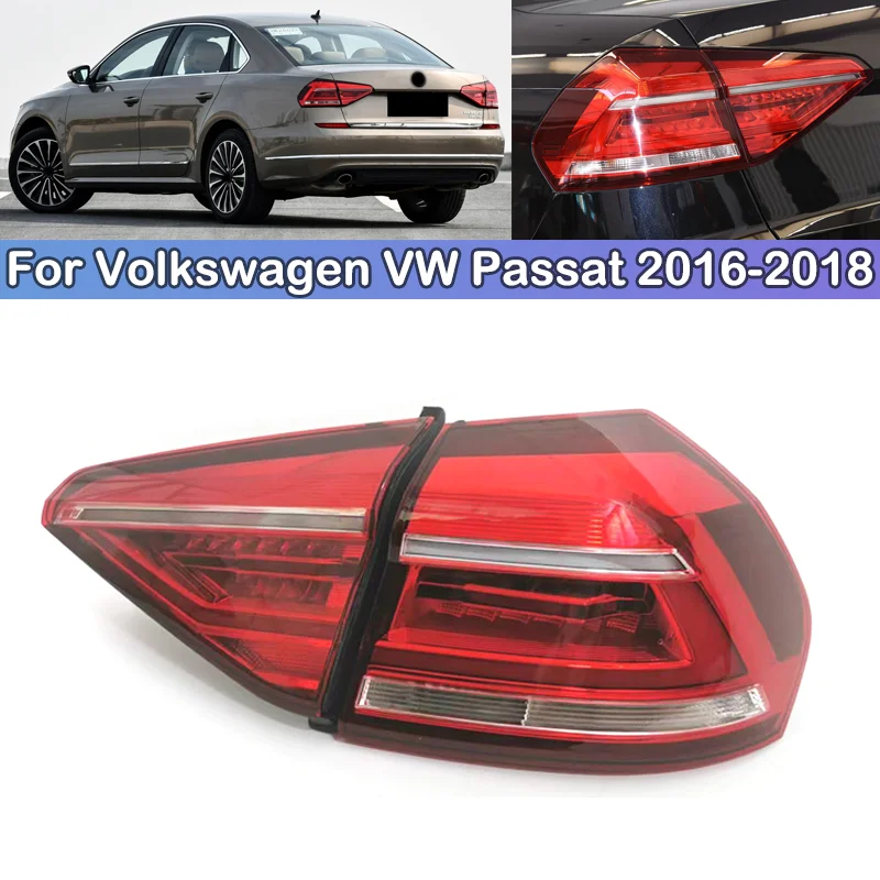 DCGO For Volkswagen VW Passat 2016 2017 2018 Taillight Brake Light Rear bumper Taillights taillamps tail light