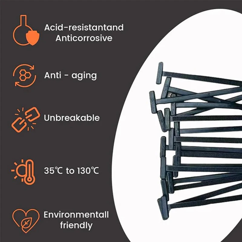 Cable Straps Heavy Duty Nylon Cable Tie Buckle With Pin Button Design For Car Repair Self-locking Zip Ties Holder Tool