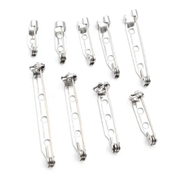 20pcs 14 17 19 20 25 32 38mm 316 Stainless Steel Brooch Clip Pins Safety Brooch Settings Blank For DIY Jewelry Making Supplies