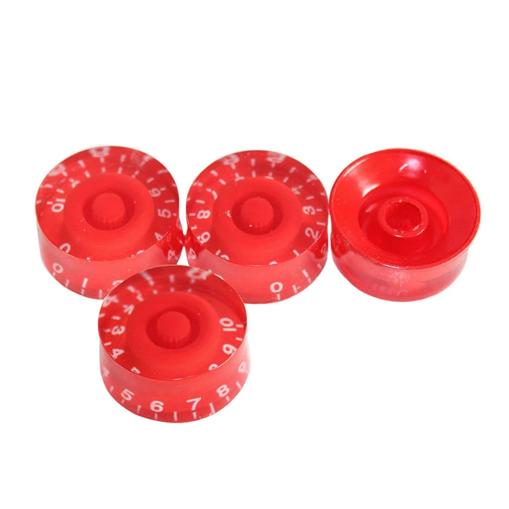 

4 PCS/ Set Guitar Knobs Volume Tone Control Knobs Rotary Knobs for Style Electric Guitar Parts Replacement (Red)