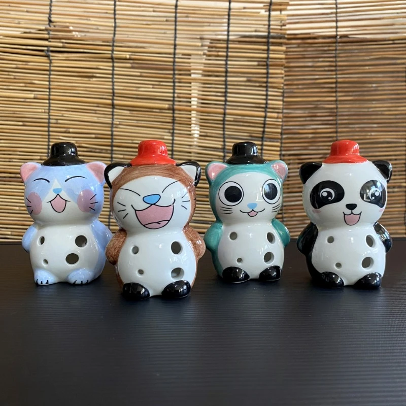Cartoon Design 6-hole Alto Ocarina C Panda Crafts Students Are Beginning To Learn Instruments Ocarina Household Cute Ornaments