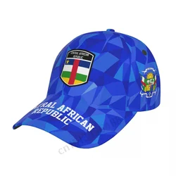 Central African Republic 3D Soccer Hats Sun Baseball Cap Breathable Adjustable Men Women Outdoor Fishing Hat