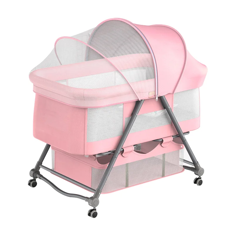 

Лидер продаж, многофункциональная металлическая детская кроватка, портативная кроватка для новорожденных