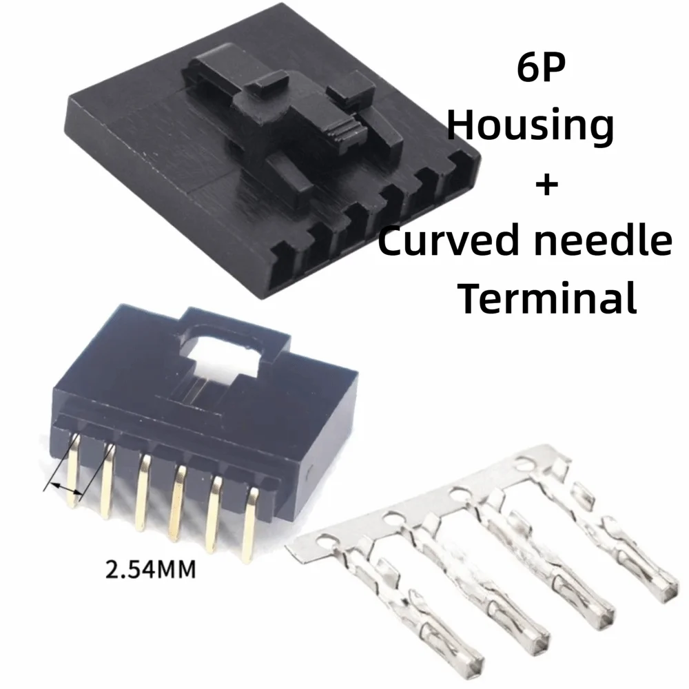 5Sets Single Row Dupont Connector Kit With Buckle Right Angle Pin Header Housing Good Conductivity Straight Pin Dupont Connector
