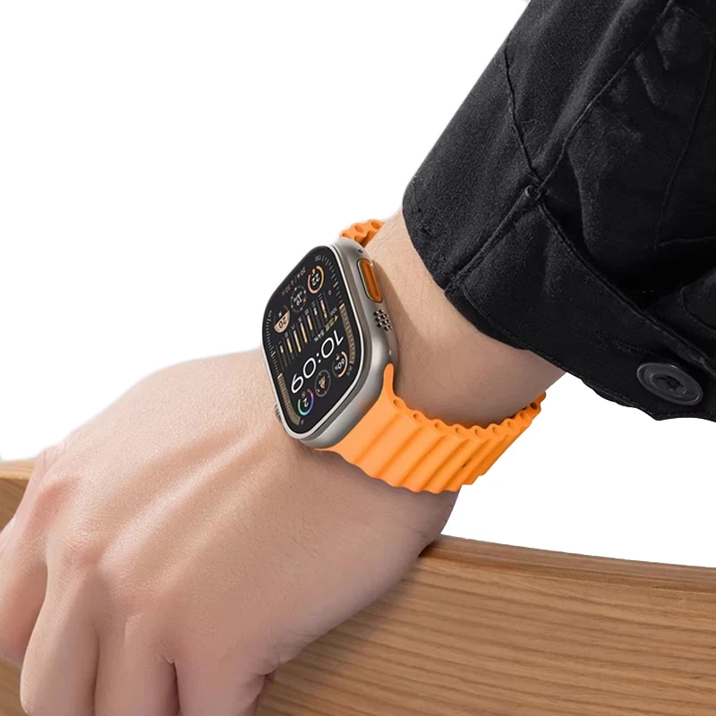 Silikon armband für Apple Uhren armband Ultra 1. 2. Generation 49mm Armband iwatch Serie Ultra 49mm Original antike Ozean bänder
