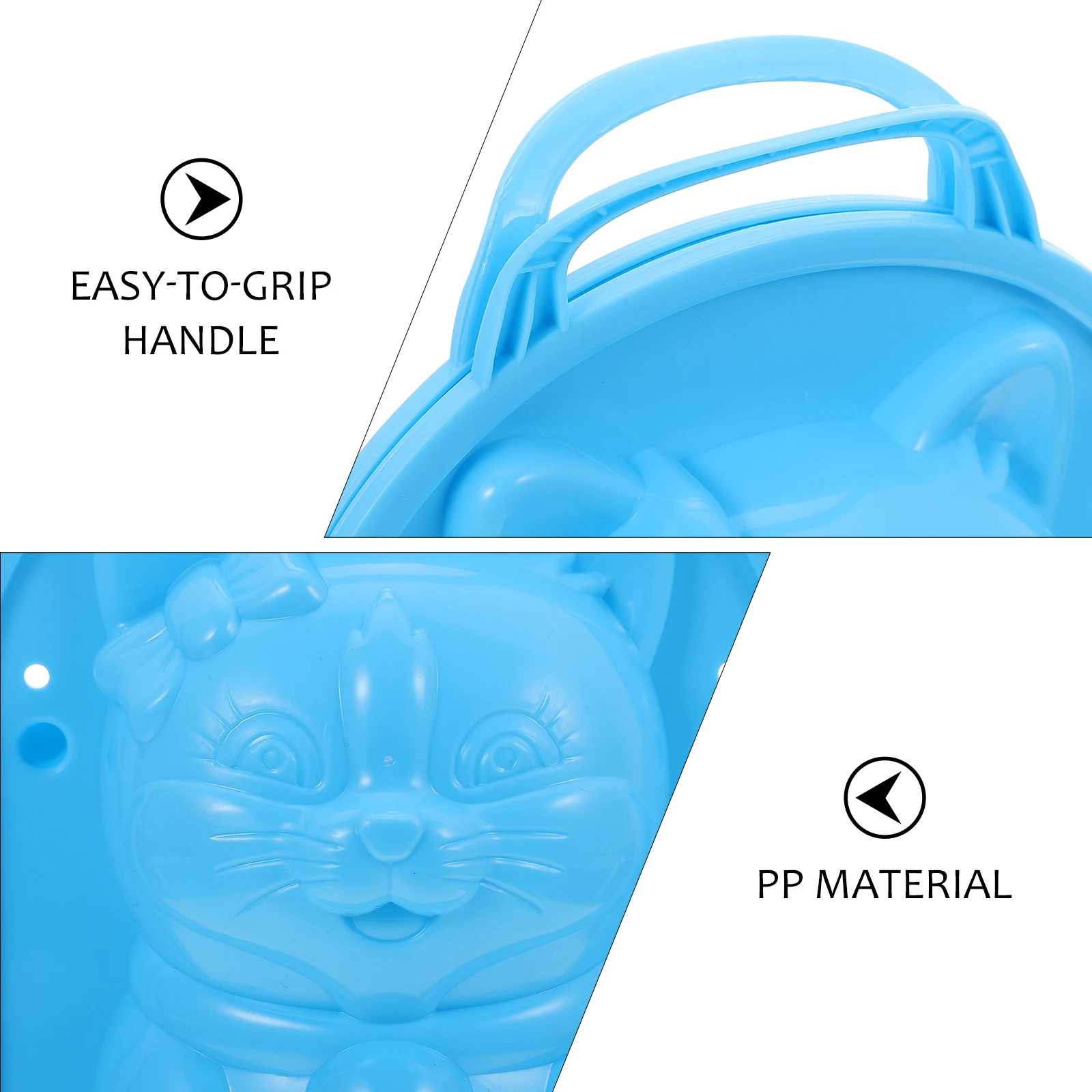 

1pc Cartoon Cat Maker Tool Adorable Clamp Kids Winter Outdoor Snow Quick Making Clip For Family Mud