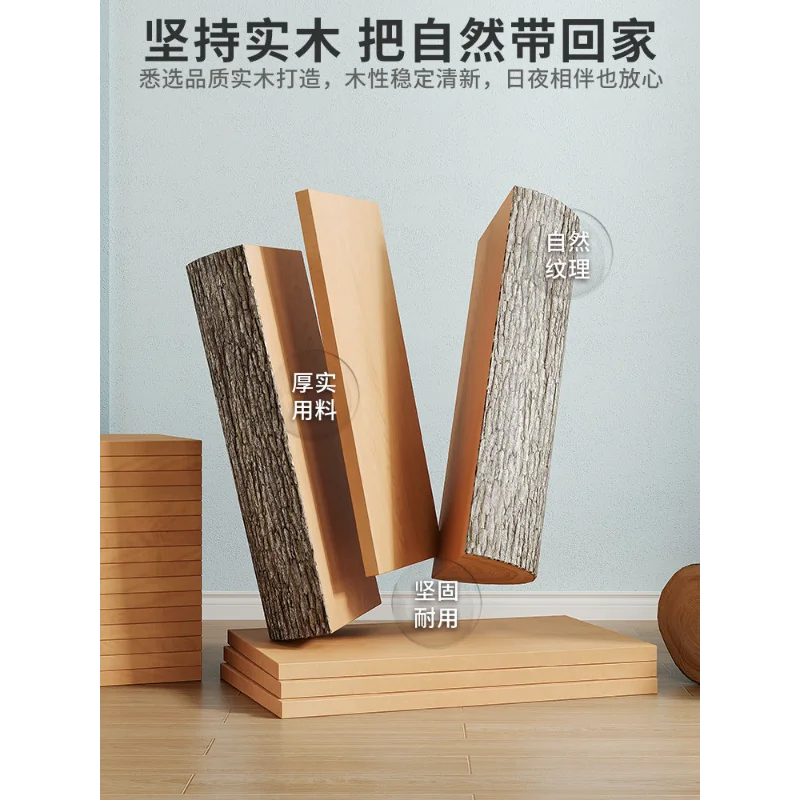 All solid wood bedside table household bedroom bedside small edge small storage cabinet storage cabinet log wind bedside cabinet